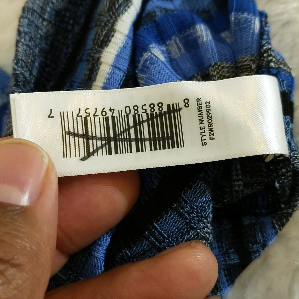 Joe Fresh| NWT Blue Striped Sleeveless Midi Stretch Dress - Picture 13 of 13